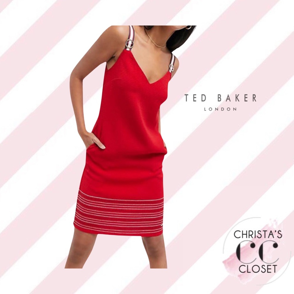 🌹NWT Ted Baker Lanchal Stitch Detail Mini Dress